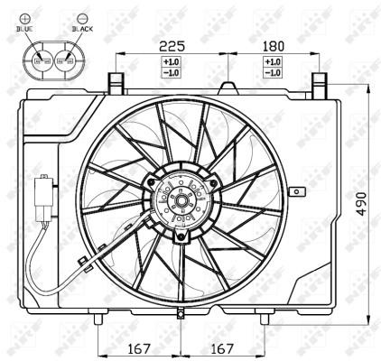 Hub, engine cooling fan wheel Wilmink Group WG1720422