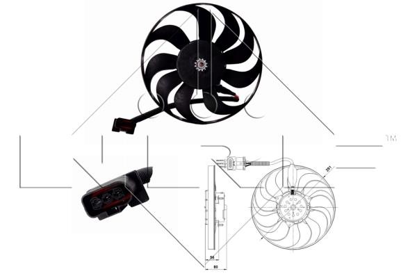 Wilmink Group WG1720354 Hub, engine cooling fan wheel WG1720354