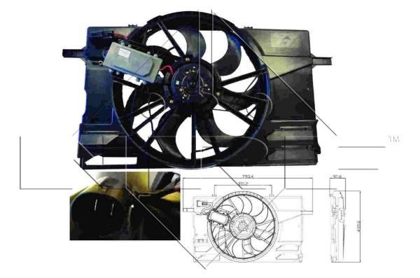 Wilmink Group WG1720372 Hub, engine cooling fan wheel WG1720372
