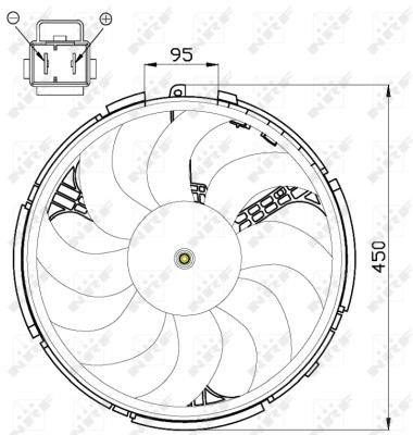 Hub, engine cooling fan wheel Wilmink Group WG1720462