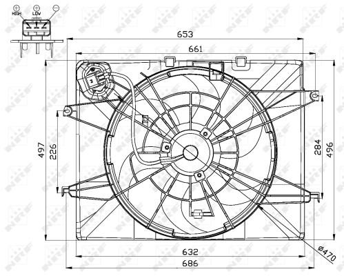 Wilmink Group WG1720515 Hub, engine cooling fan wheel WG1720515