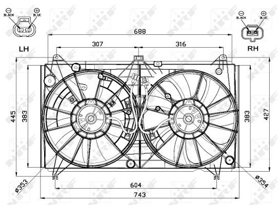 Wilmink Group WG1720518 Hub, engine cooling fan wheel WG1720518