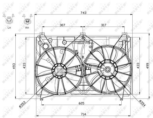 Wilmink Group WG1720520 Hub, engine cooling fan wheel WG1720520