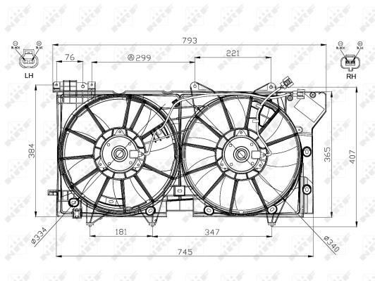 Wilmink Group WG1720524 Hub, engine cooling fan wheel WG1720524