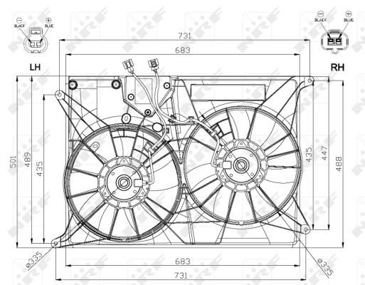 Wilmink Group WG1720525 Hub, engine cooling fan wheel WG1720525