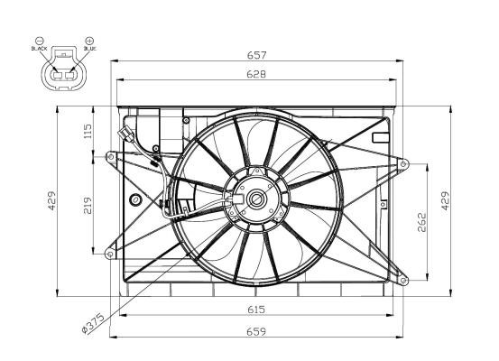 Wilmink Group WG1720529 Hub, engine cooling fan wheel WG1720529
