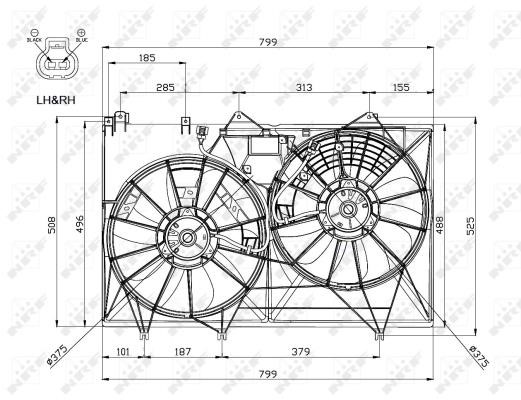 Wilmink Group WG1720530 Hub, engine cooling fan wheel WG1720530