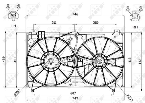Wilmink Group WG1720531 Hub, engine cooling fan wheel WG1720531