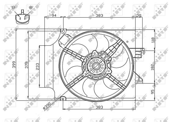 Wilmink Group WG1720673 Hub, engine cooling fan wheel WG1720673