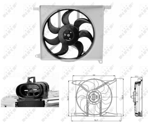 Wilmink Group WG1720625 Hub, engine cooling fan wheel WG1720625