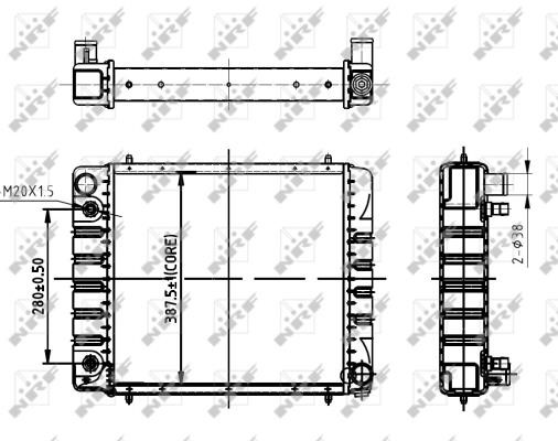 Radiator, engine cooling Wilmink Group WG1721338