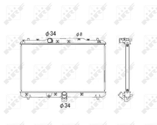 Radiator, engine cooling Wilmink Group WG1722421