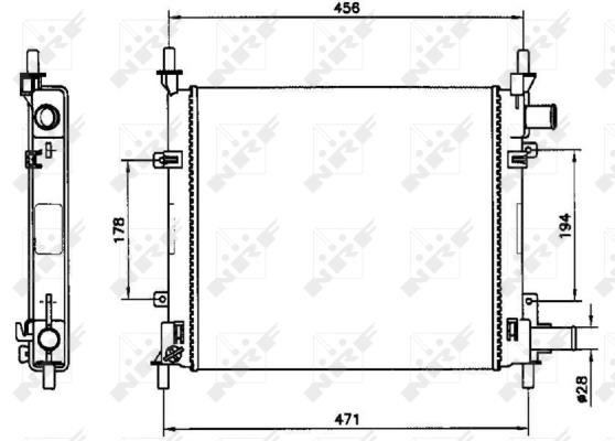 Wilmink Group WG1722845 Radiator, engine cooling WG1722845