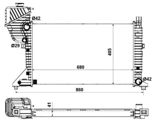 Radiator, engine cooling Wilmink Group WG1722948