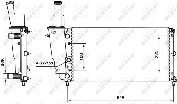 Radiator, engine cooling Wilmink Group WG1723121