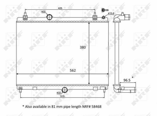 Wilmink Group WG1723352 Radiator, engine cooling WG1723352