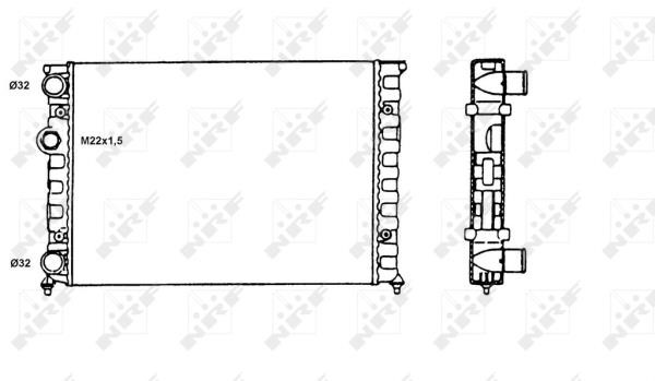 Radiator, engine cooling Wilmink Group WG1723533