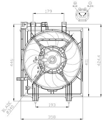 Wilmink Group WG2161756 Hub, engine cooling fan wheel WG2161756
