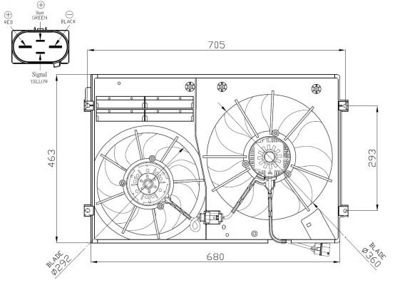 Wilmink Group WG2161761 Hub, engine cooling fan wheel WG2161761