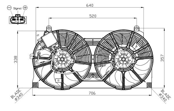 Wilmink Group WG2161763 Hub, engine cooling fan wheel WG2161763