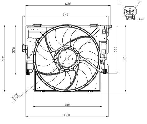 Wilmink Group WG2161776 Hub, engine cooling fan wheel WG2161776