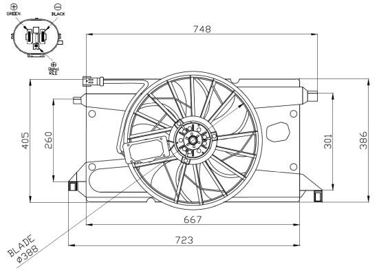 Wilmink Group WG2161781 Hub, engine cooling fan wheel WG2161781
