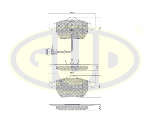 G.U.D GBP880137 Brake Pad Set, disc brake GBP880137