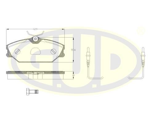 G.U.D GBP880139 Brake Pad Set, disc brake GBP880139
