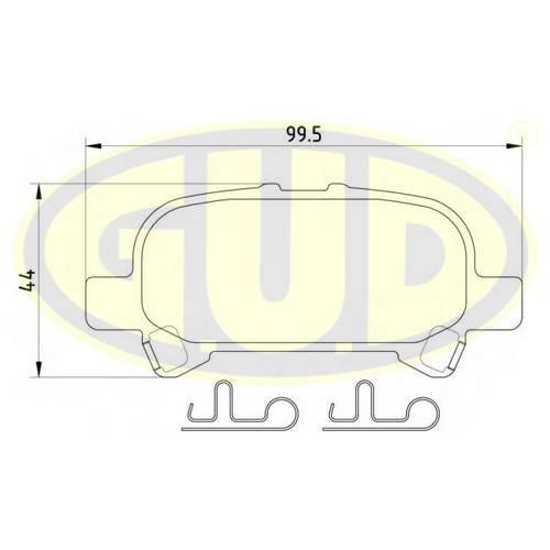 G.U.D GBP880181 Brake Pad Set, disc brake GBP880181