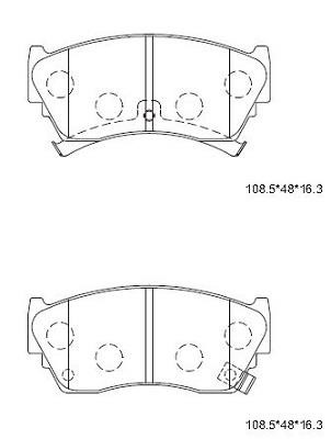 Asimco KD1731 Brake Pad Set, disc brake KD1731