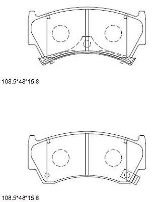 Asimco KD1732 Brake Pad Set, disc brake KD1732
