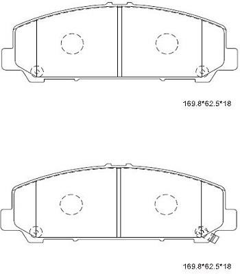 Asimco KD1516 Brake Pad Set, disc brake KD1516