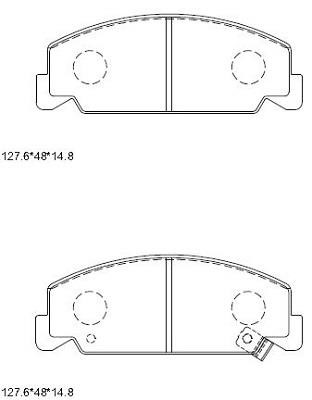 Asimco KD1767 Brake Pad Set, disc brake KD1767