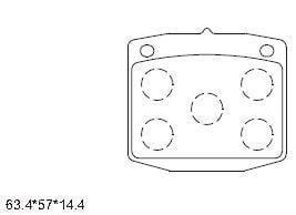 Asimco KD1634 Brake Pad Set, disc brake KD1634