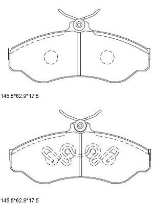 Asimco KD6208 Brake Pad Set, disc brake KD6208