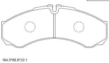 Asimco KD7614 Brake Pad Set, disc brake KD7614