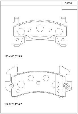 Asimco KD6353 Brake Pad Set, disc brake KD6353