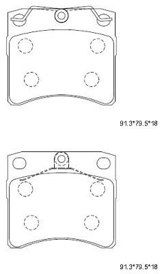 Asimco KD7723 Brake Pad Set, disc brake KD7723