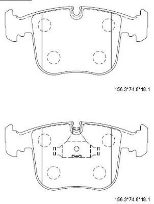 Asimco KD7582 Brake Pad Set, disc brake KD7582