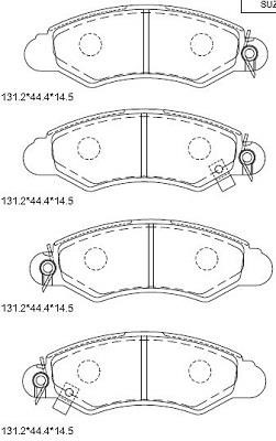 Asimco KD3749 Brake Pad Set, disc brake KD3749