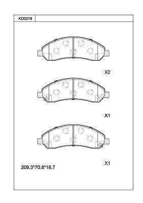 Asimco KD0218 Brake Pad Set, disc brake KD0218