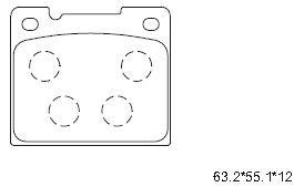 Asimco KD7568 Brake Pad Set, disc brake KD7568