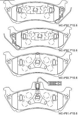 Asimco KD7572 Brake Pad Set, disc brake KD7572