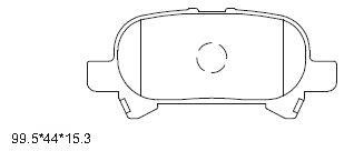 Asimco KD2734 Brake Pad Set, disc brake KD2734