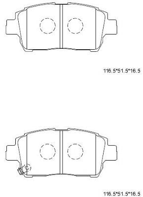 Asimco KD2754 Brake Pad Set, disc brake KD2754