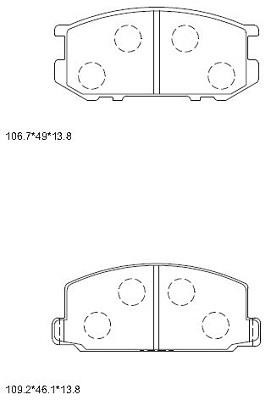 Asimco KD2767 Brake Pad Set, disc brake KD2767