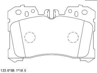 Asimco KD2778 Brake Pad Set, disc brake KD2778