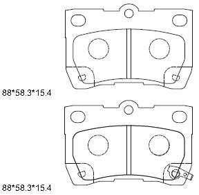 Asimco KD2782 Brake Pad Set, disc brake KD2782