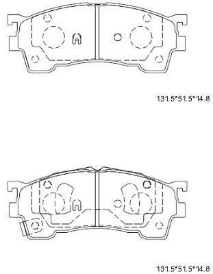Asimco KD3601W Brake Pad Set, disc brake KD3601W