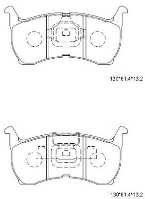 Asimco KD3708 Brake Pad Set, disc brake KD3708